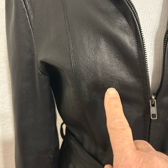 Identification Vintage Y2K Leather Jacket, Zip up, Black - Picture 4 of 12